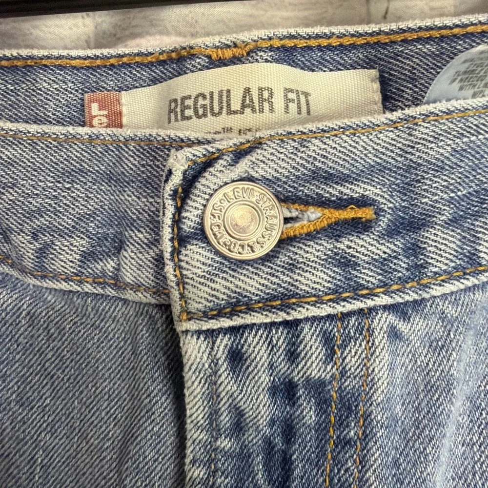 Levi's 505 Men's Jeans W42 L32 Straight Leg Zip Fly Light Wash Y2K